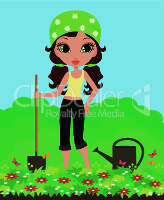 Girl the gardener