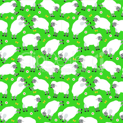 Seamless sheeps pattern