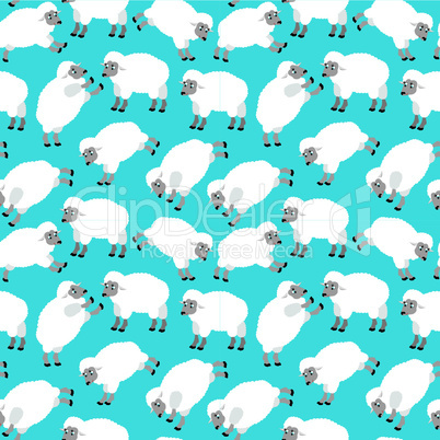 Seamless sheeps pattern