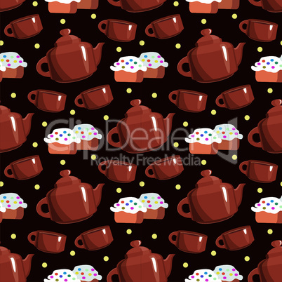 Seamless tea pattern