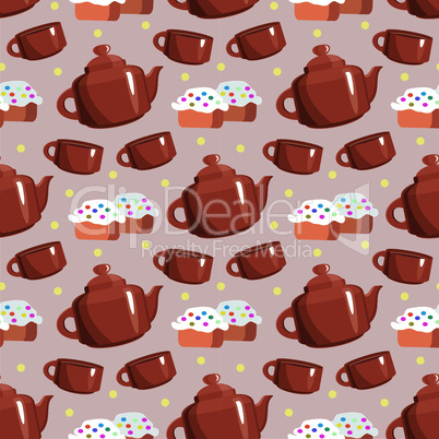 Seamless tea pattern