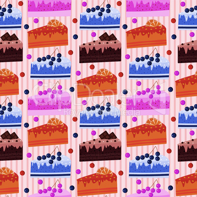 Seamless cake pattern