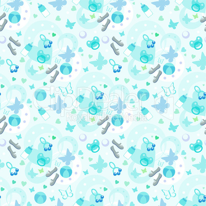 Seamless children's things pattern.