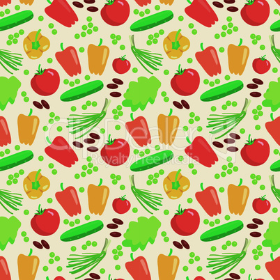 Seamless vegetables pattern