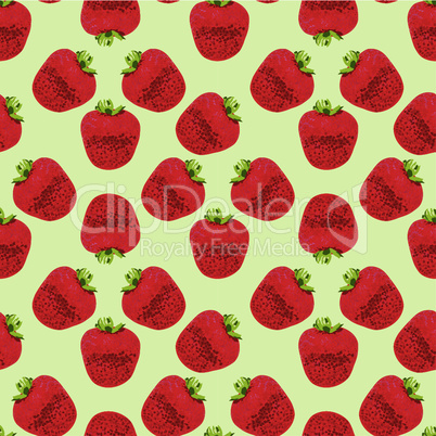 Seamless strawberries pattern