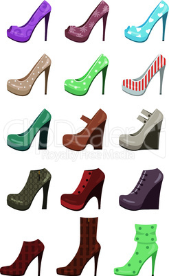 Female shoes set