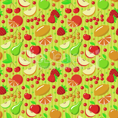 Seamless fruits pattern