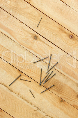 Nails on a wooden shield
