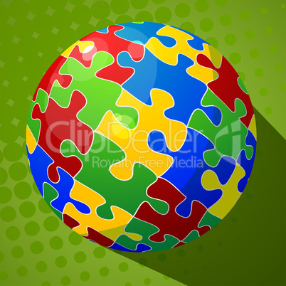 Sphere puzzle background