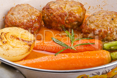 Rissoles with vegetables