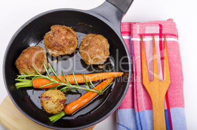 Rissoles with vegetables