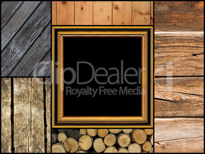 A collage of nine wood texture backgrounds