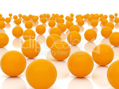 orange spheres