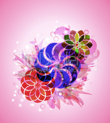 Style abstract floral background