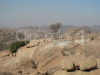 Washing place on top of a granite mountain