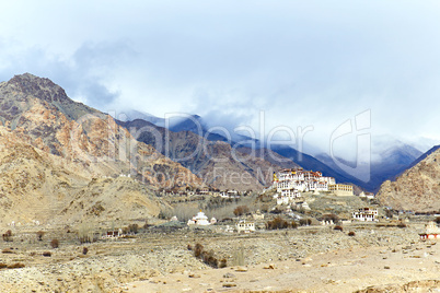 Lekir Buddhist monastery in the Himalayas