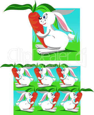 Pattern for children (funny hares and carrots) part 2