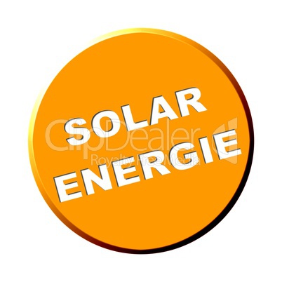 Button rund orange - Solar Energie
