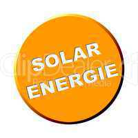 Button rund orange - Solar Energie