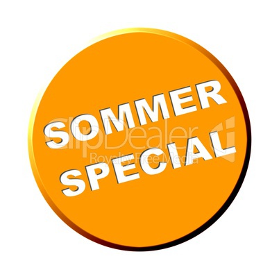 Button rund orange - Sommerspecial