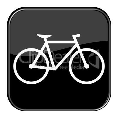Glossy Button schwarz - Fahrrad