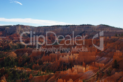 View on rock towers and canyons, Bryce Canyon National Park, Utah