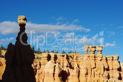 Shadow and light on Thor's Hammers, Bryce Canyon National Park, Utah