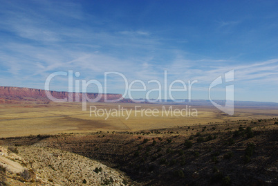 Vermillion Cliffs and plains towards Utah near Page, Arizona