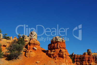 Orange and white rock formations, Bryce Canyon National Park, Utah