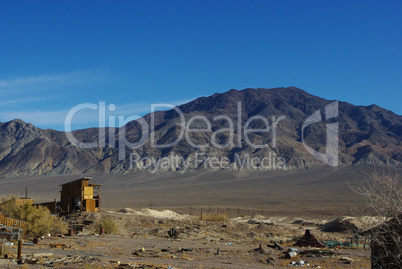 Old mining area and high mountains, Nevada Desert