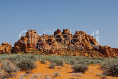 Orange rock formations, Valley of Fire, Nevada