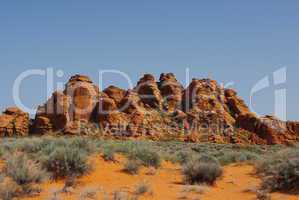 Orange rock formations, Valley of Fire, Nevada