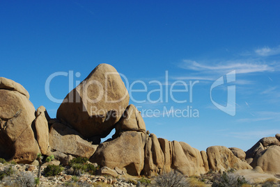 Big boulder and rock formation, Joshua Tree National Park, California