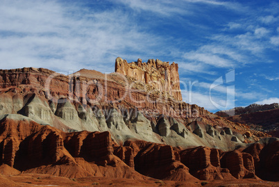 Multicoloured sandstone and rock formations, Capitol Reef National Park, Utah