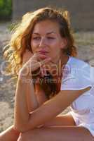 Woman on beach