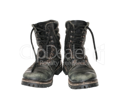 Military boots.
