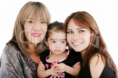 Grandmother with adult daughter and grandchild