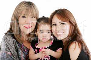 Grandmother with adult daughter and grandchild