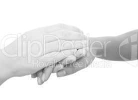 Hands expressing symbolic sympathies while holding each other