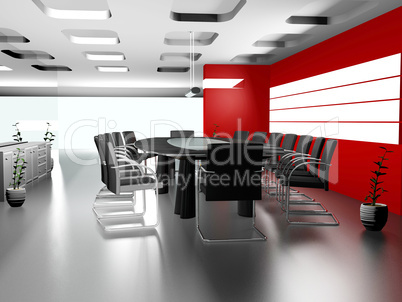 Interior of modern office 3D