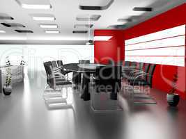 Interior of modern office 3D