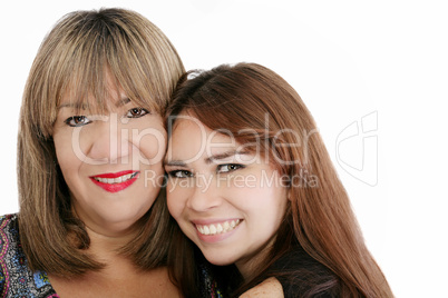 Mother with her daughter looking at the camera