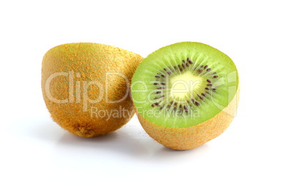 kiwi fruit cut in two pieces