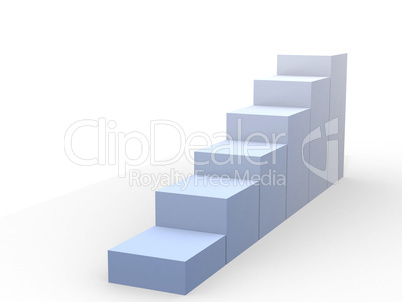 staircase isolated on white background. Computer generated image