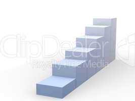 staircase isolated on white background. Computer generated image