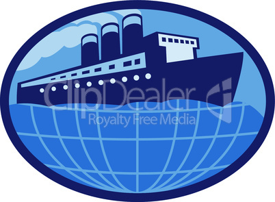Passenger ship ocean liner boat retro