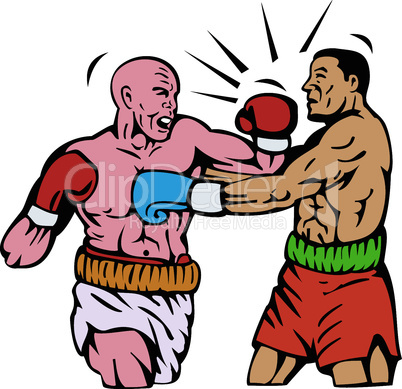 boxer boxing connecting knockout punch