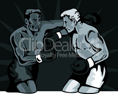 boxer boxing connecting knockout punch