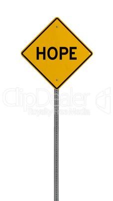 hope road warning sign