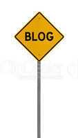 blog - Yellow road warning sign